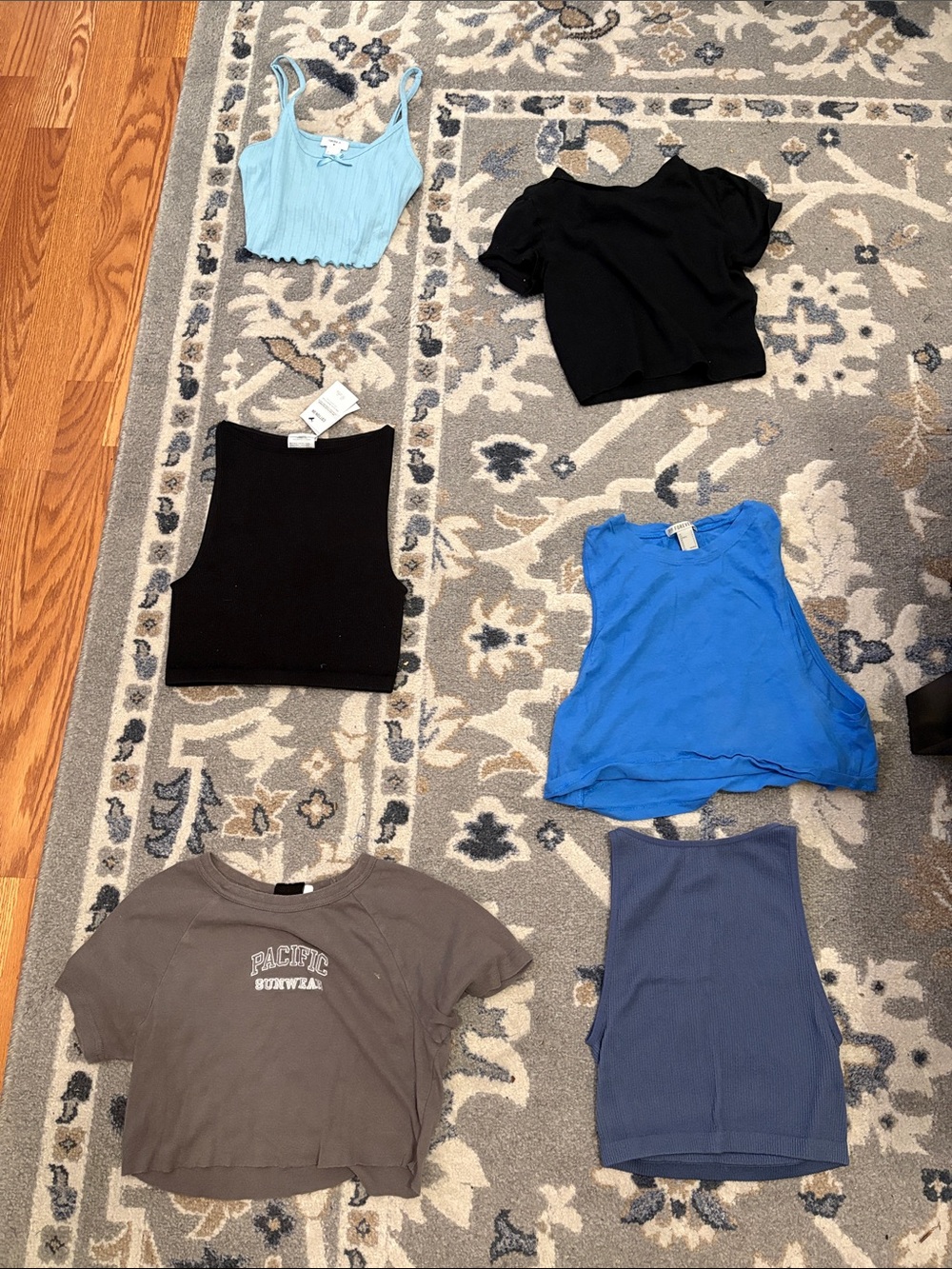Kids Blue Ribbed Tank Top - Unbranded